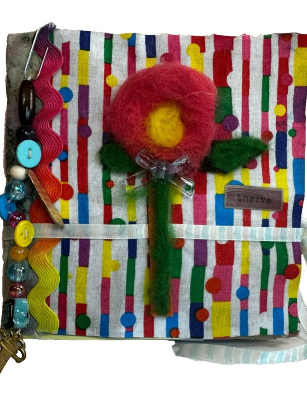 Junk Art Journal OOAK Scrapbooking Writing Painting Handmade Mini 6" x 6" Book